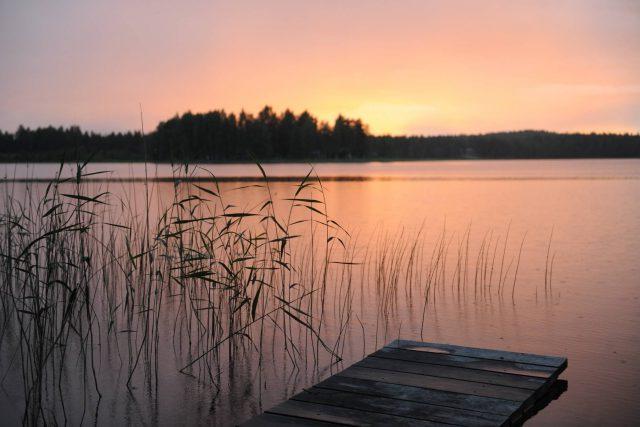 Lake and pier view